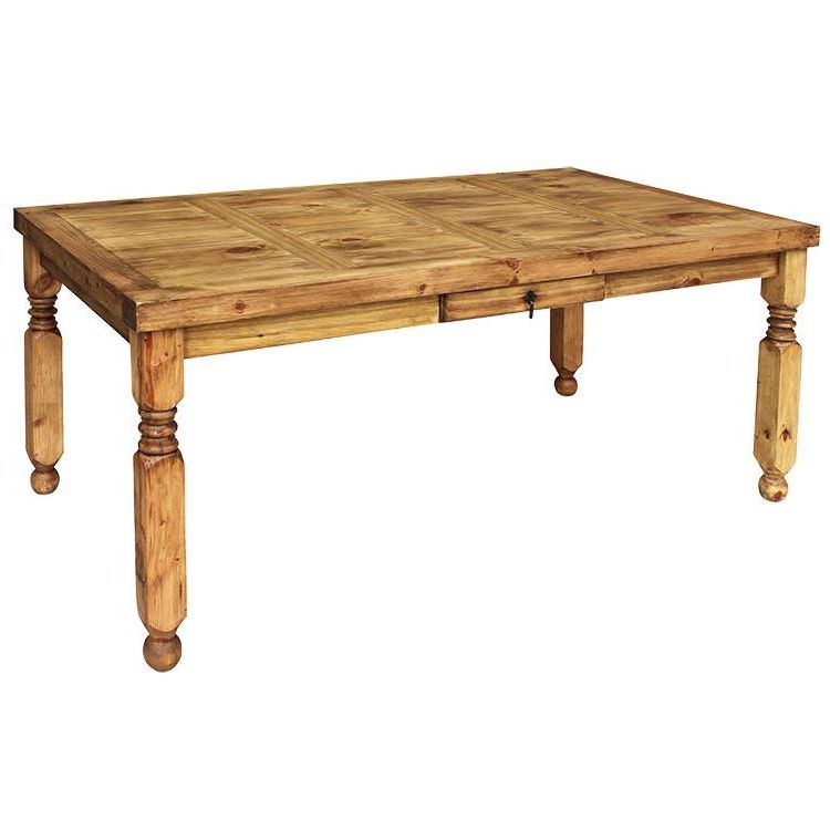 Rustic Pine Collection – Lyon Dining Table – Mes24 Pertaining To Most Up To Date Lyon Dining Tables (View 10 of 20)