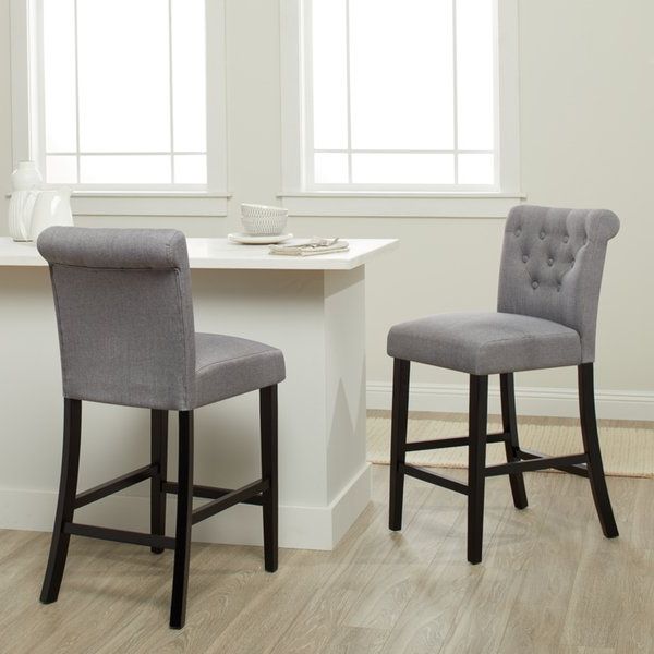 Shop Sopri Upholstered Counter Chairs (set Of 2) – On Sale – Free For Widely Used Laurent 7 Piece Counter Sets With Upholstered Counterstools (Gallery 1 of 20)
