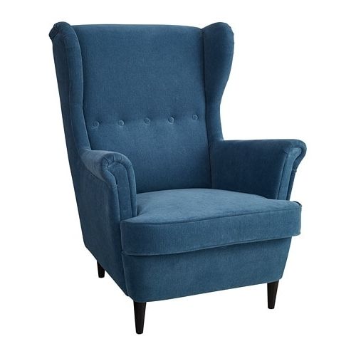 Strandmon Wing Chair Tallmyra Blue – Ikea Intended For Most Recently Released Pilo Blue Side Chairs (View 6 of 20)
