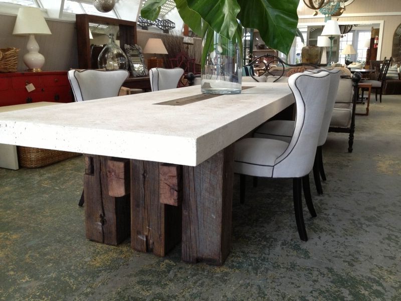 Suma Outdoor Cast Stone Dining Table In 2018 (Gallery 1 of 20)