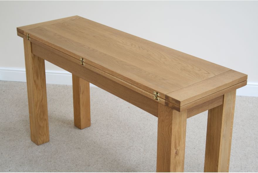 Table, Dining And Narrow For Popular Flip Top Oak Dining Tables (View 17 of 20)