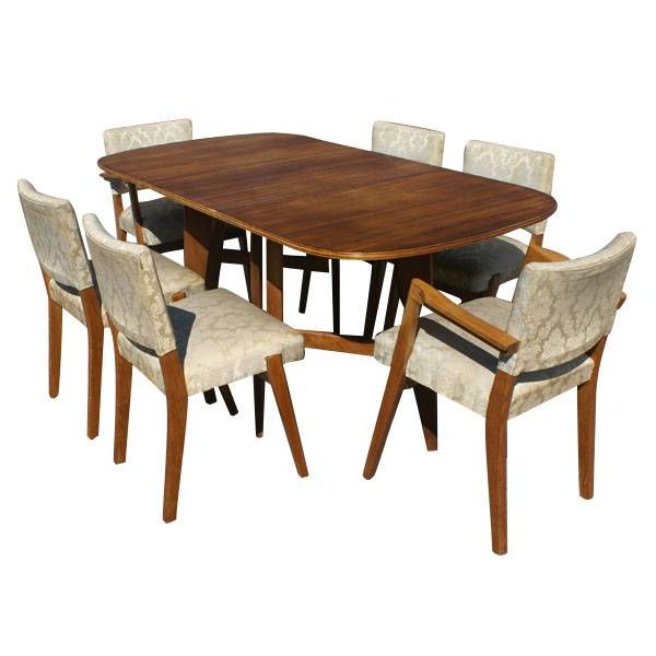 Trendy 12. Scandinavian Dining Set 6 Chairs Drop Leaf Table Ebay 6 Chair Intended For Ebay Dining Chairs (Gallery 4 of 20)