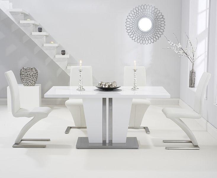 Trendy Buy Mark Harris Vigo White High Gloss Dining Table – 160cm Within White Gloss Dining Room Furniture (Gallery 19 of 20)