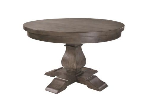 Well Known Hamilton Dining Tables With Regard To Hamilton Dark Washed Hand Crafted Solid Wood Round Dining Table With (Gallery 7 of 20)