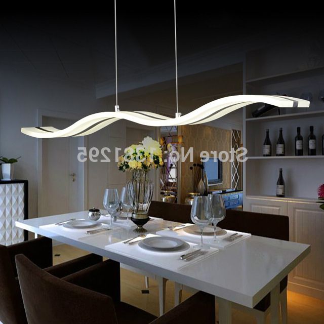 Well Known Led Dining Tables Lights In Led Pendant Lights Modern Design Kitchen Acrylic Suspension Hanging (Gallery 1 of 20)