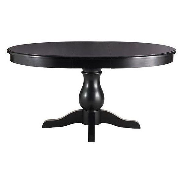Well Known Sullivan Extension Round Dining Table ($699) ❤ Liked On Polyvore Inside Black Circular Dining Tables (View 12 of 20)