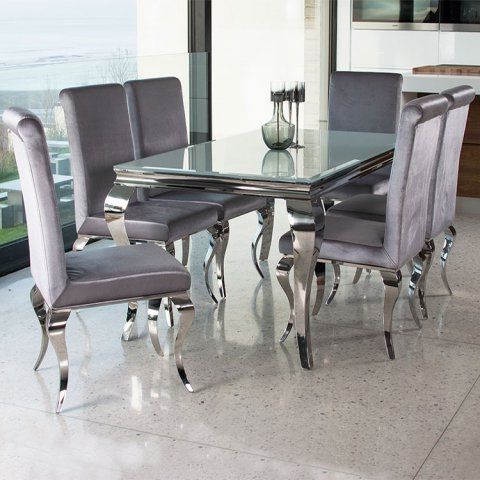 Well Known Vogue Large Round Chrome Glass Dining Table Furniturebox In And With Chrome Dining Tables And Chairs (Gallery 20 of 20)