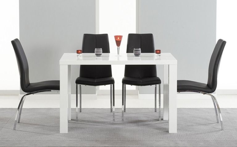 White Gloss Dining Chairs Within Latest High Gloss Dining Table Sets (View 1 of 20)