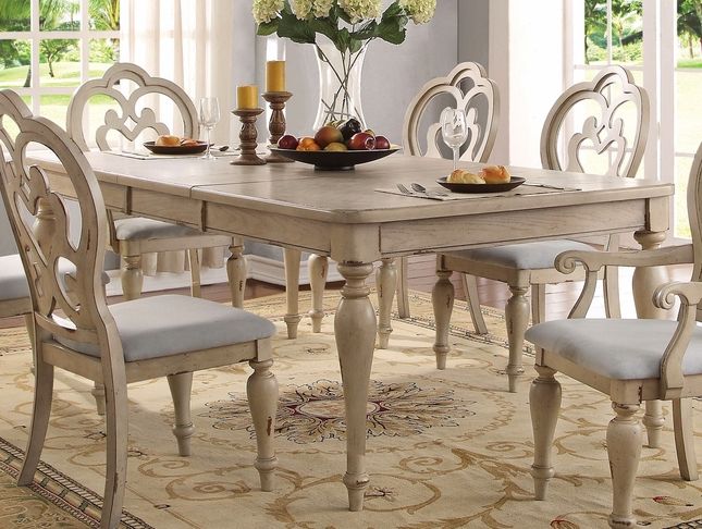 White Wood Dining Room Table With French Country Dining Tables (View 1 of 20)