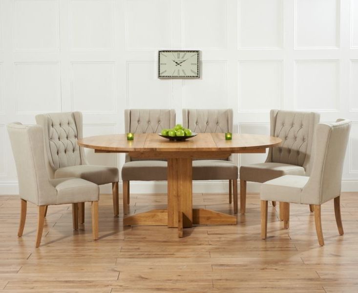 Widely Used Dorchester 120cm Solid Oak Round Extending Dining Table With Safia In Circular Extending Dining Tables And Chairs (Gallery 1 of 20)