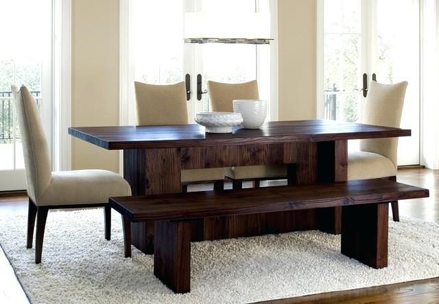 Widely Used Small Dinette Sets With Bench Farmhouse Dining Table With Bench And Pertaining To Small Dining Tables And Bench Sets (Gallery 20 of 20)