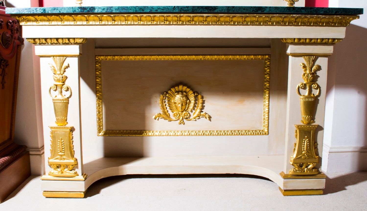 Antique Roman Console Table With Mirror And Marble Top At 1stdibs Within Roman Metal Top Console Tables (View 9 of 20)
