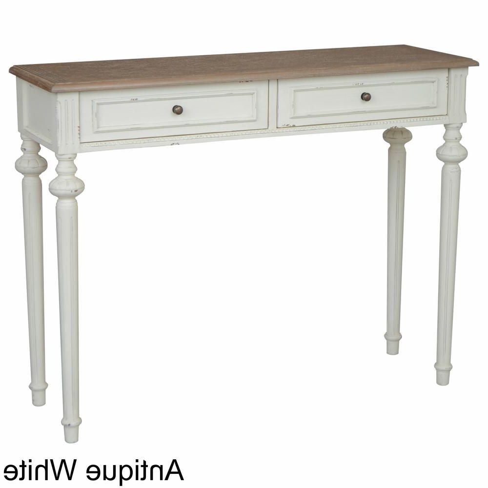 Ashbury Bruges White Washed Natural Oak Veneer And Antique White 1 Throughout Hand Carved White Wash Console Tables (View 5 of 20)