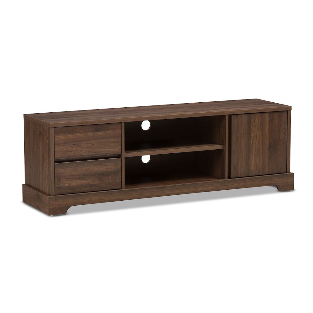 Baxton Studio Modern Walnut Tv Stand, Multicolor In 2018 | Products For Rowan 64 Inch Tv Stands (Gallery 19 of 20)