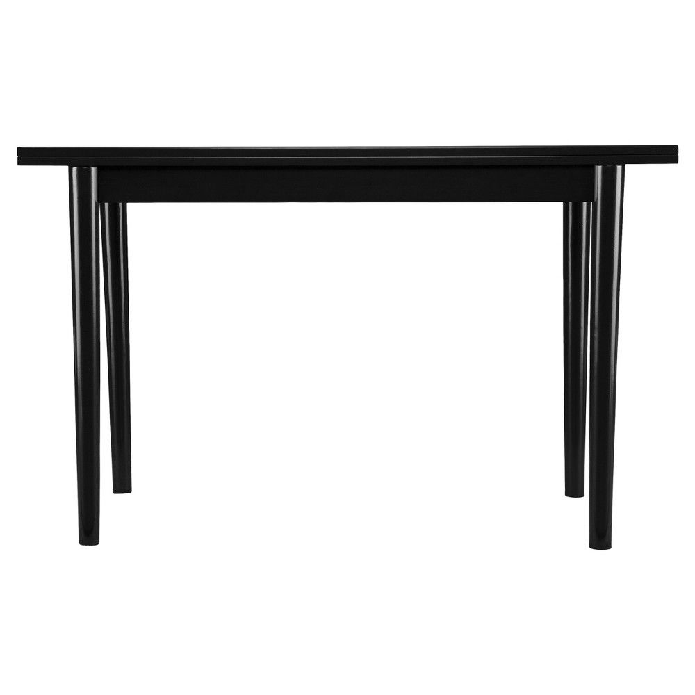 Caplow Flip Top Convertible Console To Dining Table – Black – Aiden Inside Parsons Clear Glass Top & Elm Base 48x16 Console Tables (View 5 of 20)