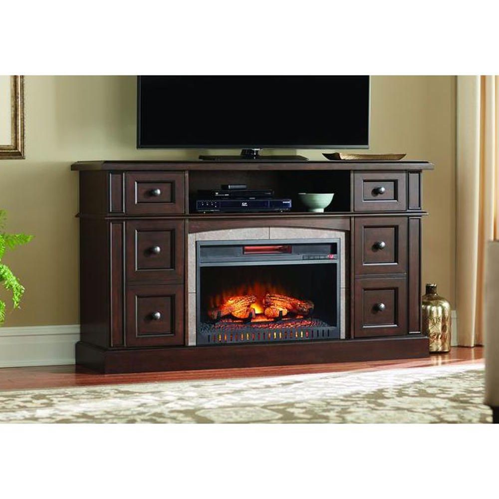 Classic Flame Cottonwood 47.50 In. Media Console Electric Fireplace Throughout Kilian Grey 60 Inch Tv Stands (Gallery 6 of 20)