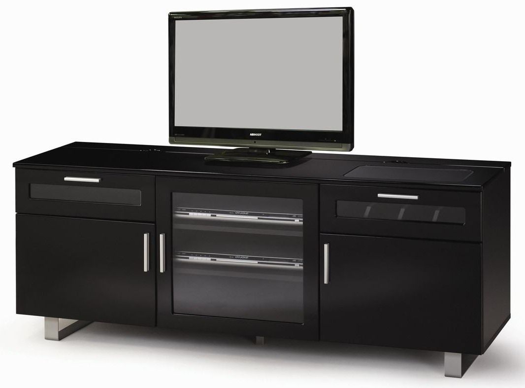 Ideal Black Wood Tv Stand Steal A Sofa Furniture Outlet Los Black Tv Intended For Annabelle Black 70 Inch Tv Stands (View 17 of 20)