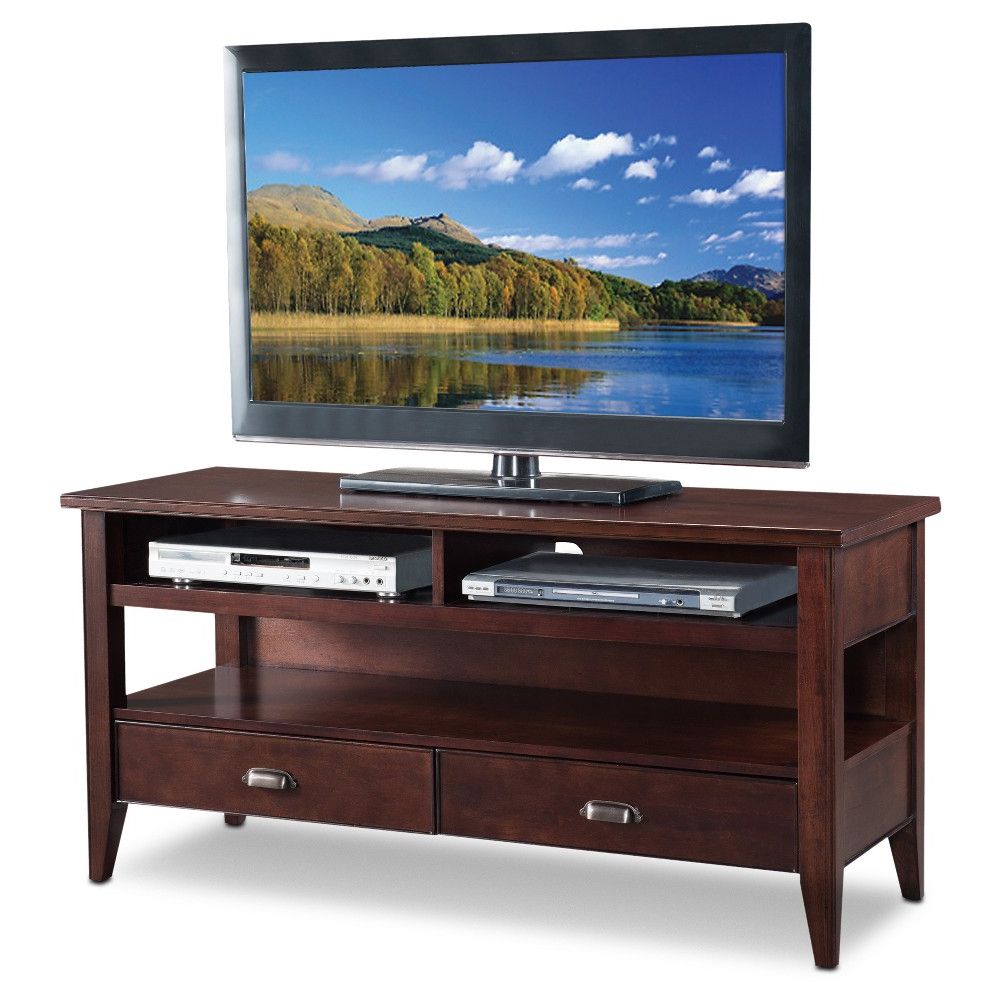 Laurent 50 Tv Stand – Chocolate Cherry (red) – Leick Furniture With Regard To Laurent 50 Inch Tv Stands (View 1 of 20)