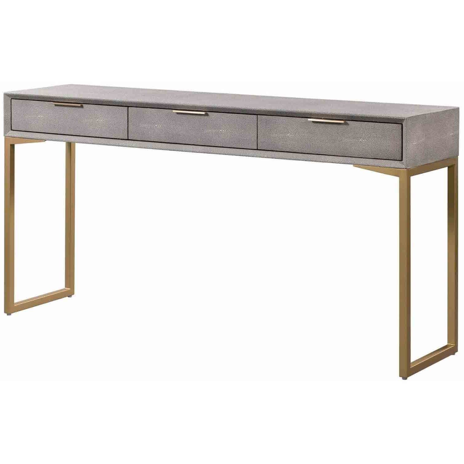 Pesce Shagreen Console – Console Tables – Accent Tables – Furniture With Regard To Grey Shagreen Media Console Tables (View 16 of 20)