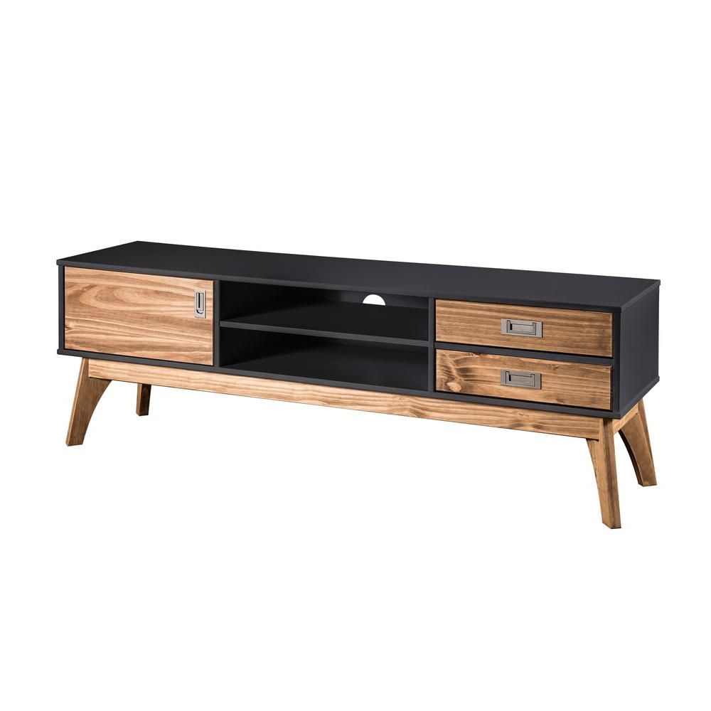 Small Solid Wood Media Console Wayfair Tv Stands Best Stand Floating Throughout Natural Cane Media Console Tables (View 6 of 20)