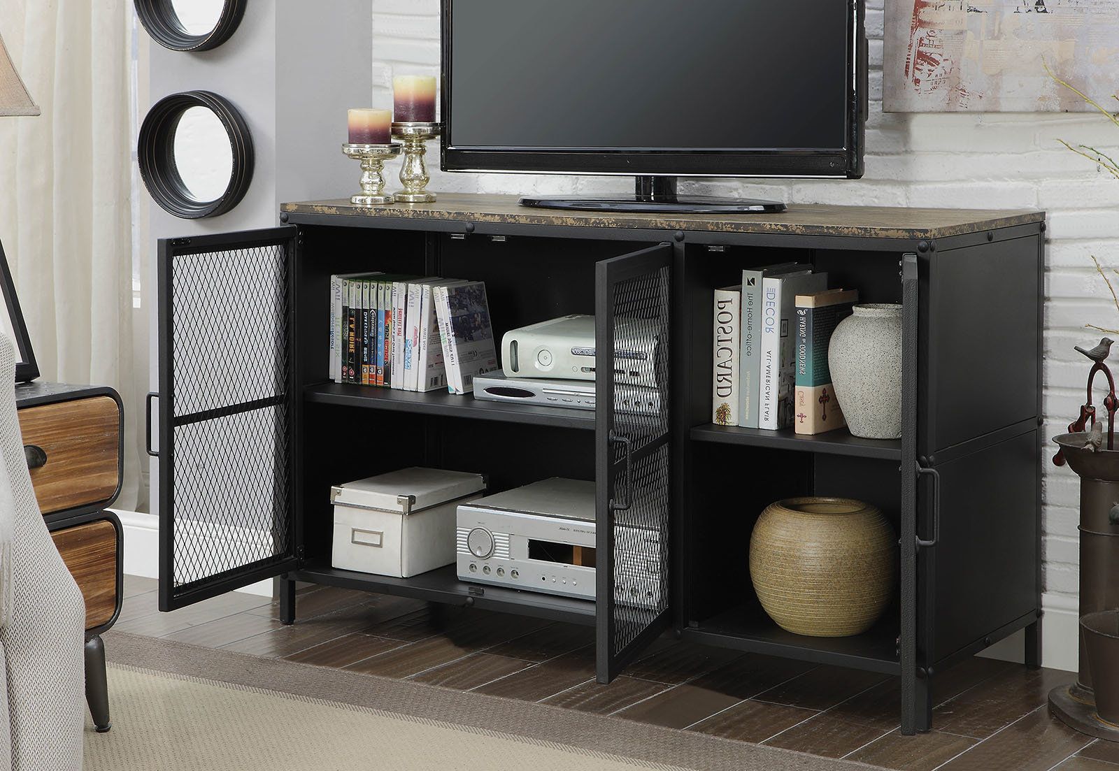 Williston Forge Smethwick Tv Stand For Tvs Up To 48" | Wayfair Throughout Casey Grey 66 Inch Tv Stands (View 14 of 20)