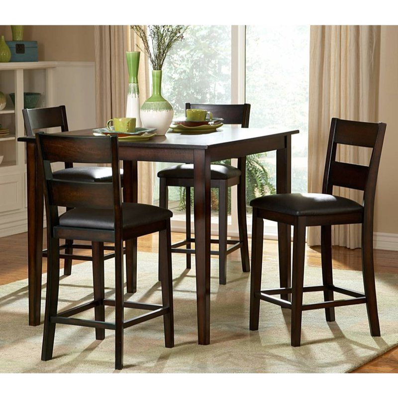 Biggs 5 Piece Counter Height Solid Wood Dining Sets (set Of 5) Throughout Most Recently Released Alcott Hill Biggs 5 Piece Counter Height Solid Wood Dining Set (Gallery 1 of 20)