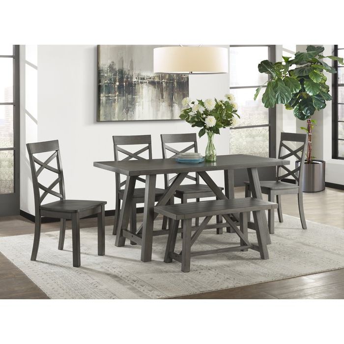 Current Red Barrel Studio Osterman 6 Piece Extendable Dining Set (Gallery 1 of 20)