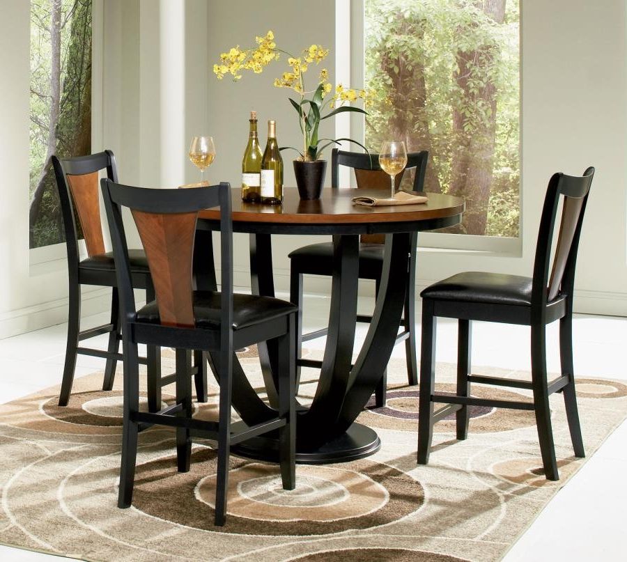 Favorite Boyer Collection – Boyer Transitional Amber And Black Counter Height Intended For Berrios 3 Piece Counter Height Dining Sets (Gallery 20 of 20)