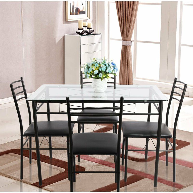 Liles 5 Piece Breakfast Nook Dining Sets In Recent Ebern Designs Lightle 5 Piece Breakfast Nook Dining Set & Reviews (Gallery 9 of 20)