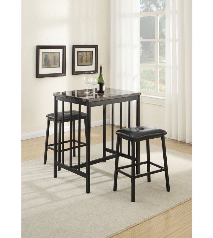 Mizpah 3 Piece Counter Height Dining Sets With Regard To Most Current Winston Porter Presson 3 Piece Counter Height Dining Set (View 4 of 20)