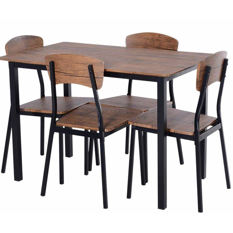 Most Popular Castellanos Modern 5 Piece Counter Height Dining Sets For Union Rustic Castellanos Modern 5 Piece Counter Height Dining Set (Gallery 1 of 20)