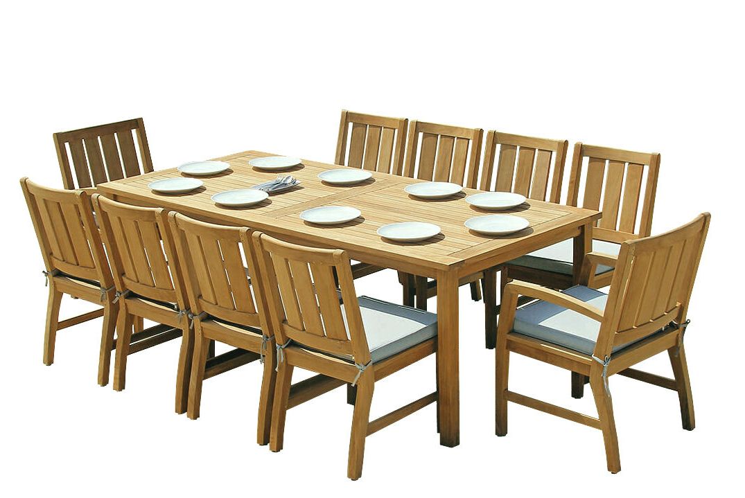 Most Popular Douglas Nance Premium Teak Adirondack Chairs – Teak Adirondack Pertaining To Saintcroix 3 Piece Dining Sets (View 18 of 20)