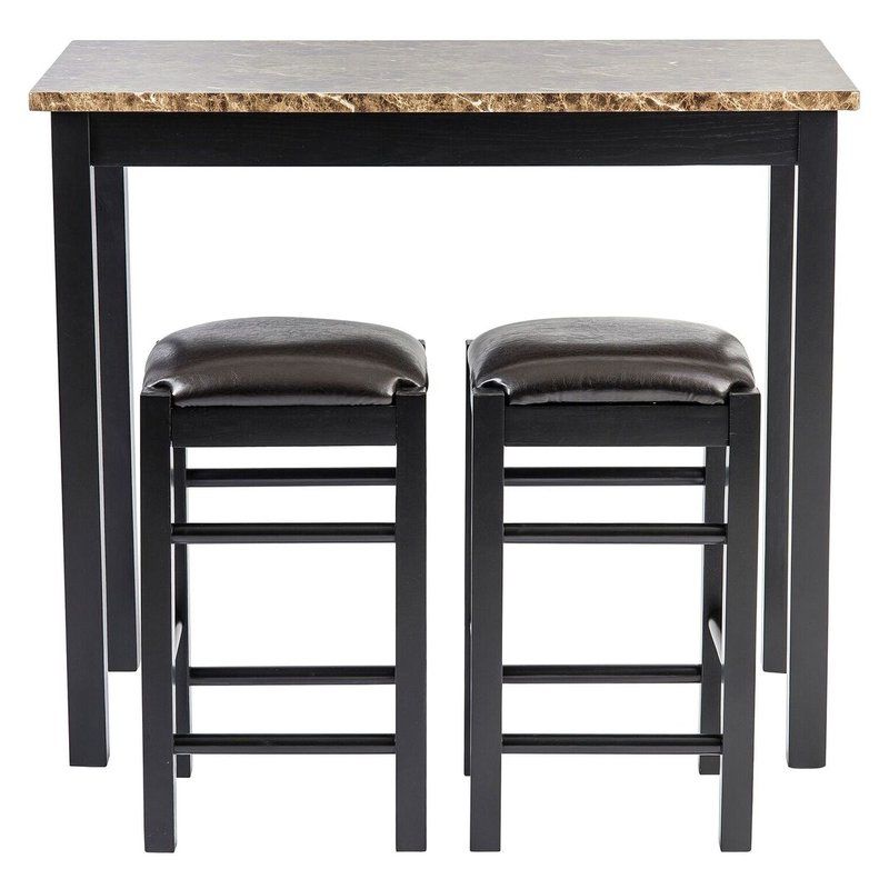 Well Known Winston Porter Moorehead 3 Piece Counter Height Dining Set & Reviews Pertaining To Moorehead 3 Piece Counter Height Dining Sets (Gallery 1 of 20)