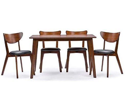 Wiggs 5 Piece Dining Sets Pertaining To Well Liked K&a Company Modern Style 5 Piece Dining Showcasing Mid Century Set (View 18 of 20)