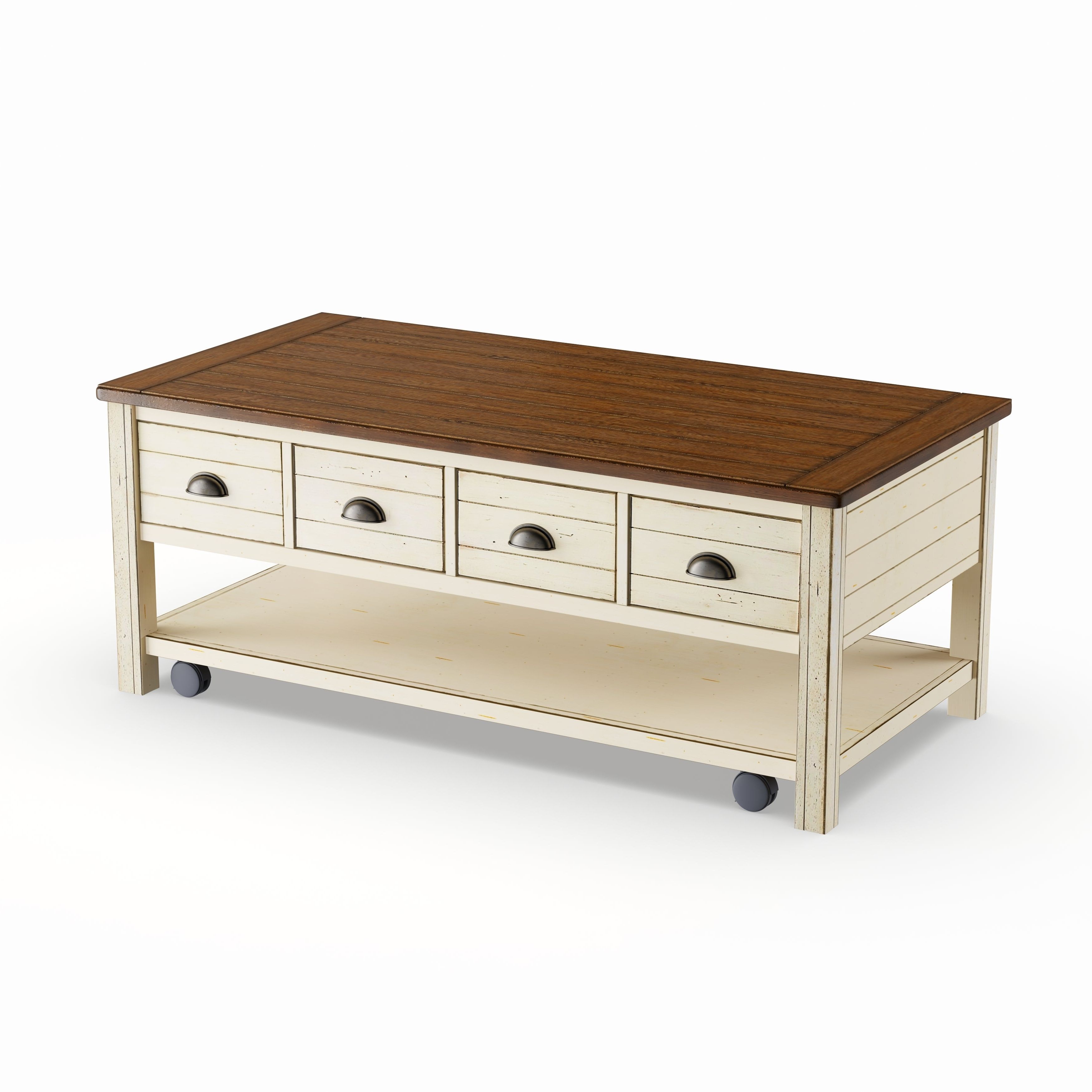 2019 Winslet Cherry Finish Wood Oval Coffee Tables With Casters Intended For Copper Grove Torngatalabaster Storage Coffee Table With Casters (View 12 of 20)