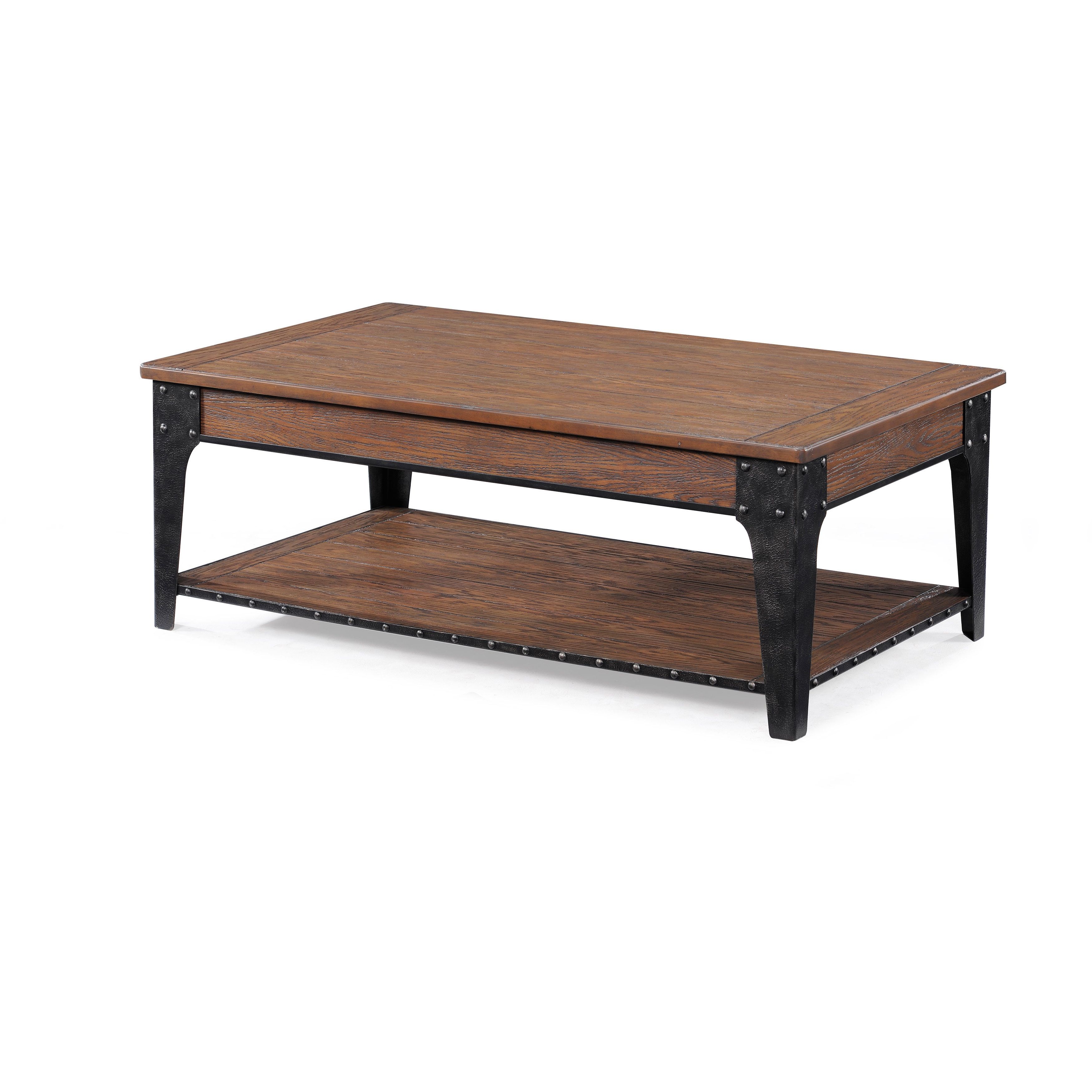 2020 Montgomery Industrial Reclaimed Wood Coffee Tables With Casters With Regard To Lakehurst Rustic Natural Ash Lift Top Coffee Table With Casters (View 10 of 20)