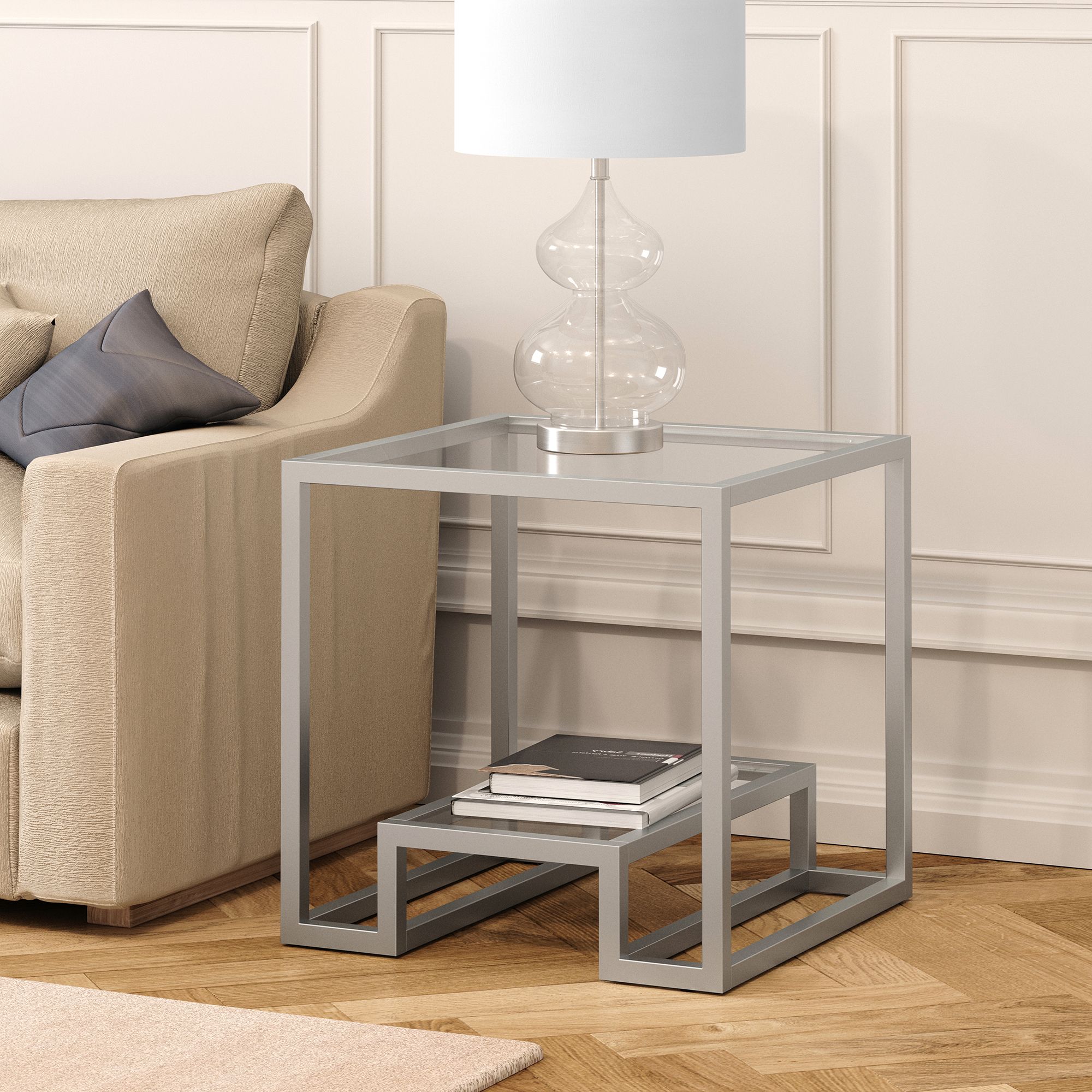 Athena Geometric Glam Side Table In Silver – Walmart In 2020 Athena Glam Geometric Coffee Tables (View 11 of 20)