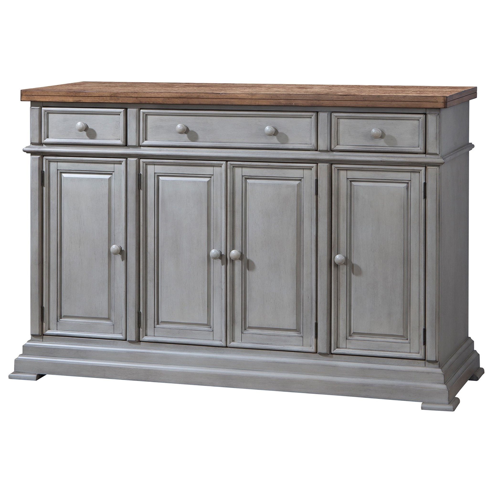 Barnwell 58" Sideboard With Full Extension 3 Drawerswinners Only At  Dunk & Bright Furniture Pertaining To North York Sideboards (Gallery 17 of 20)