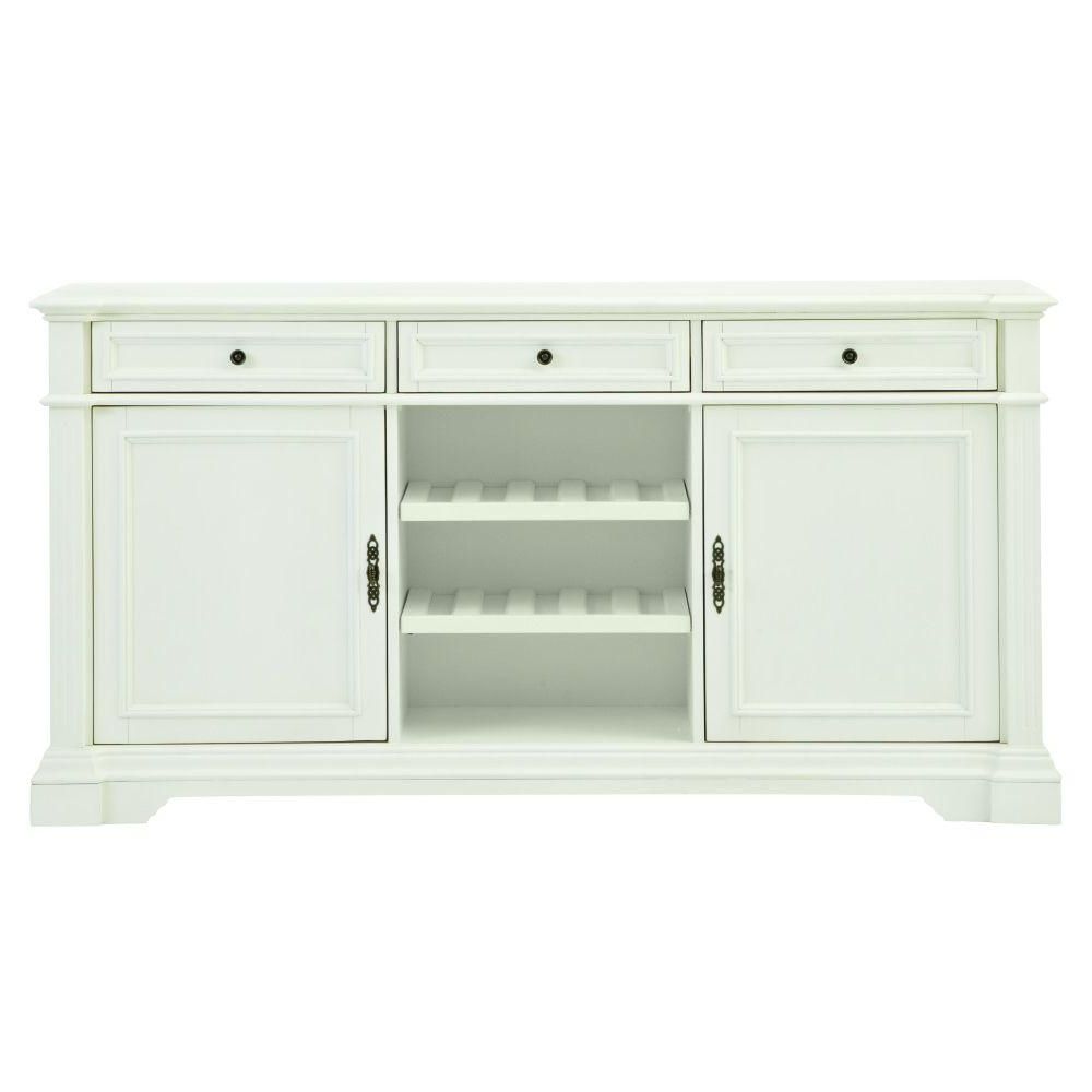 Bufford Rubbed Ivory Buffet | Sideboards | Sideboard Cabinet Intended For Amityville Wood Sideboards (Gallery 14 of 20)