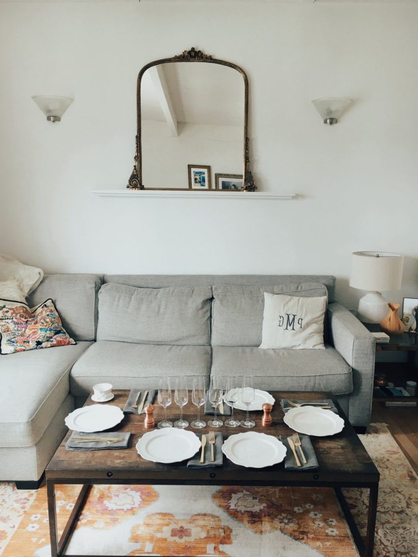 Coffee Table Design: Hosting Brunch In Tiny Apartment Turn Throughout Famous Round Condo Apartment Coffee Tables (View 16 of 20)