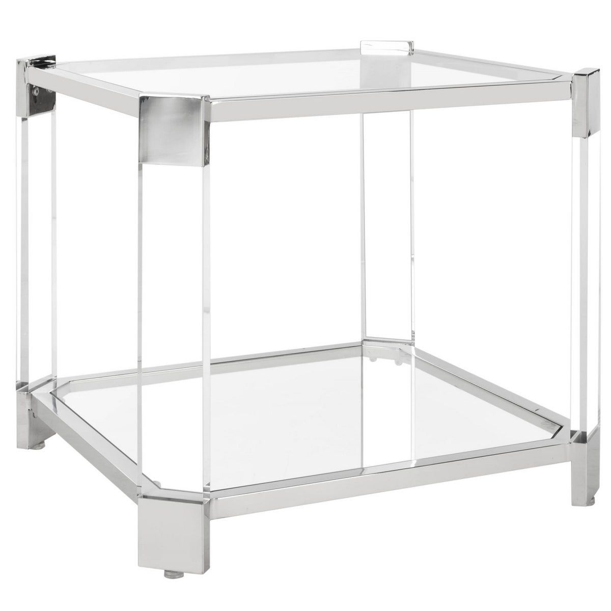 Current Safavieh Couture Gianna Glass Coffee Tables Regarding Safavieh Couture Gianna Glass End Table (View 5 of 20)