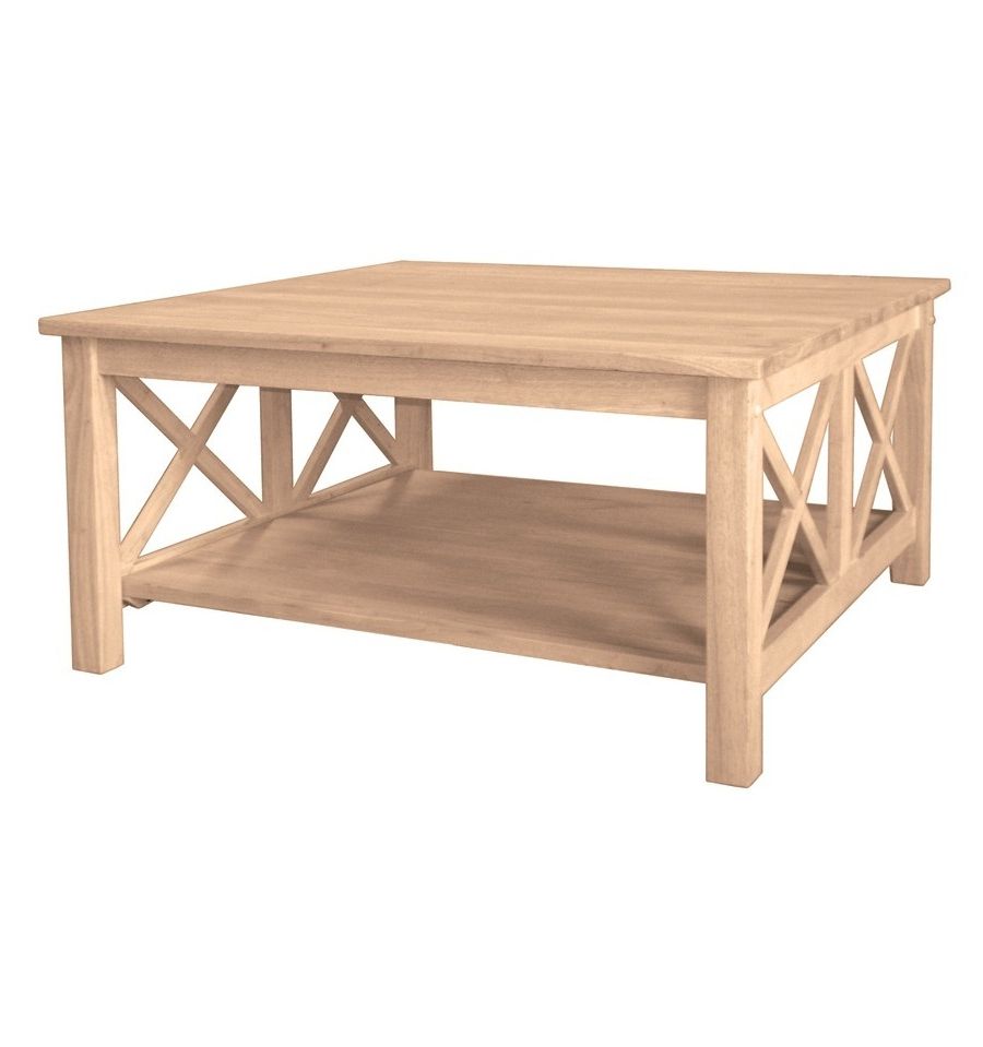 [%fashionable Unfinished Solid Parawood Hampton Coffee Tables Throughout 36 Inch] Hampton Square Coffee Table – Bare Wood Fine Wood|36 Inch] Hampton Square Coffee Table – Bare Wood Fine Wood Pertaining To Latest Unfinished Solid Parawood Hampton Coffee Tables%] (View 16 of 20)