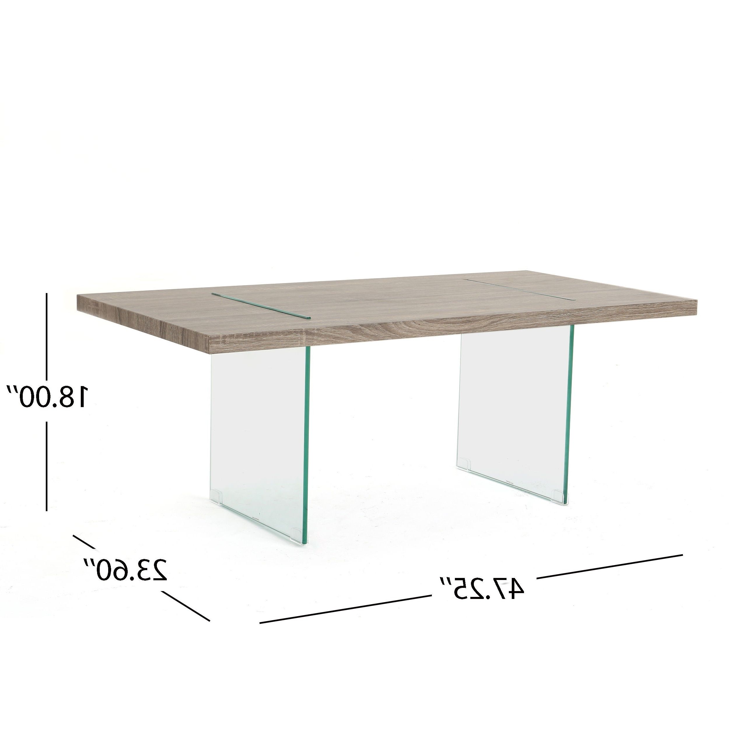 Favorite Finbar Modern Rectangle Glass Coffee Tables Intended For Wren Modern Rectangle Glass Coffee Tablechristopher Knight Home (View 12 of 20)