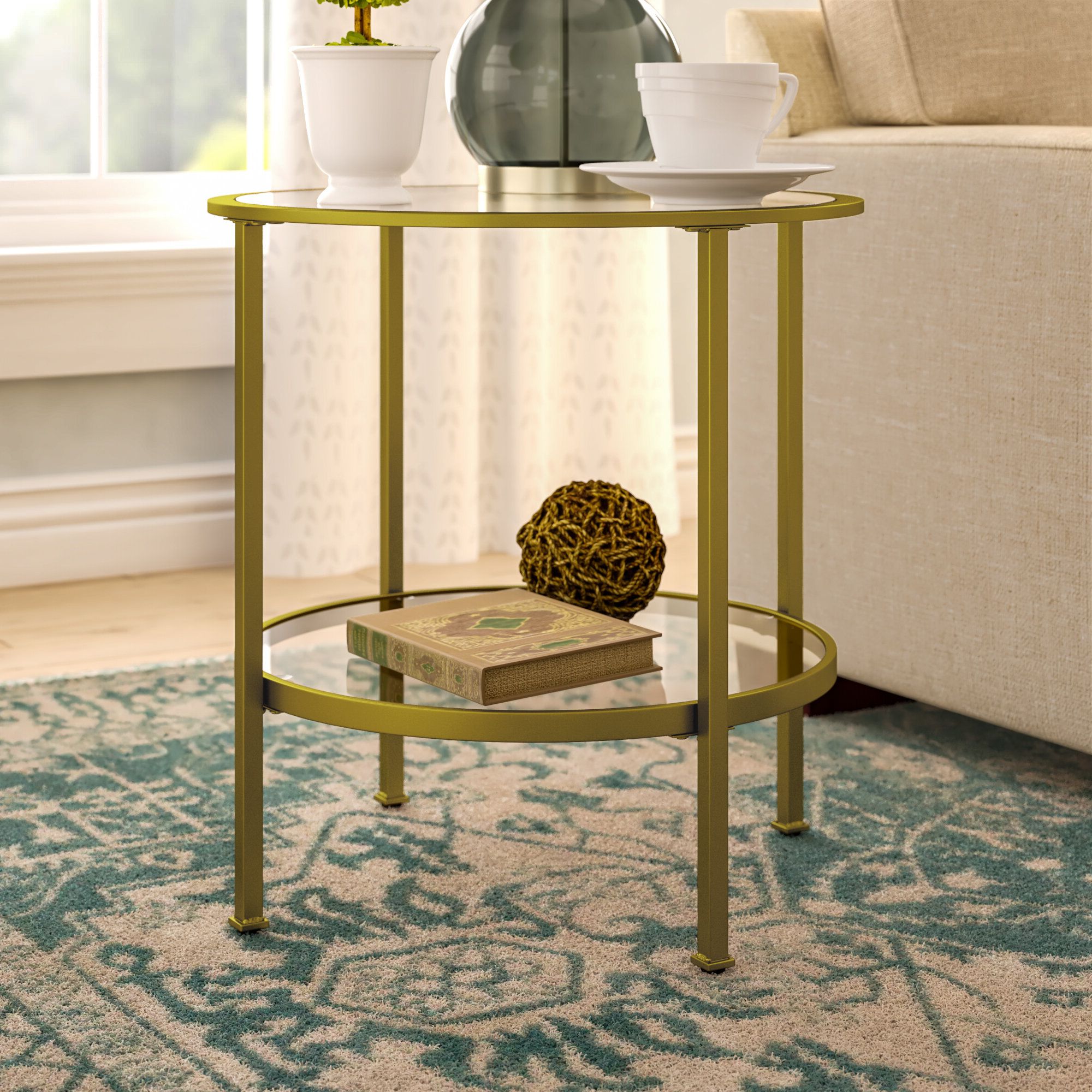 Favorite Porch & Den Urqhuart Wood Glass Coffee Tables With Glass End Tables You'll Love In  (View 15 of 20)