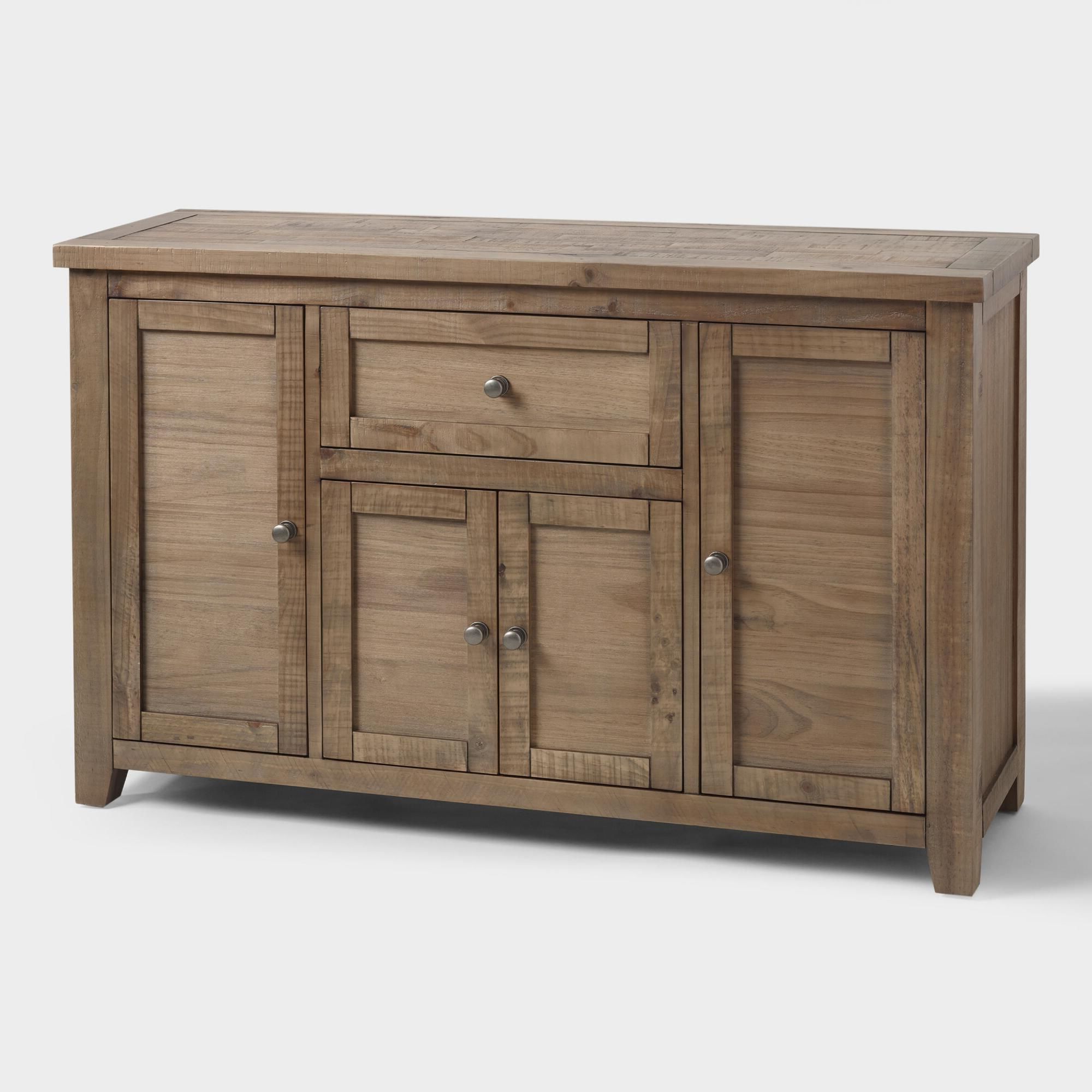 Gray Pine Wood Lisette Storage Cabinetworld Market In Throughout Gertrude Sideboards (View 4 of 20)