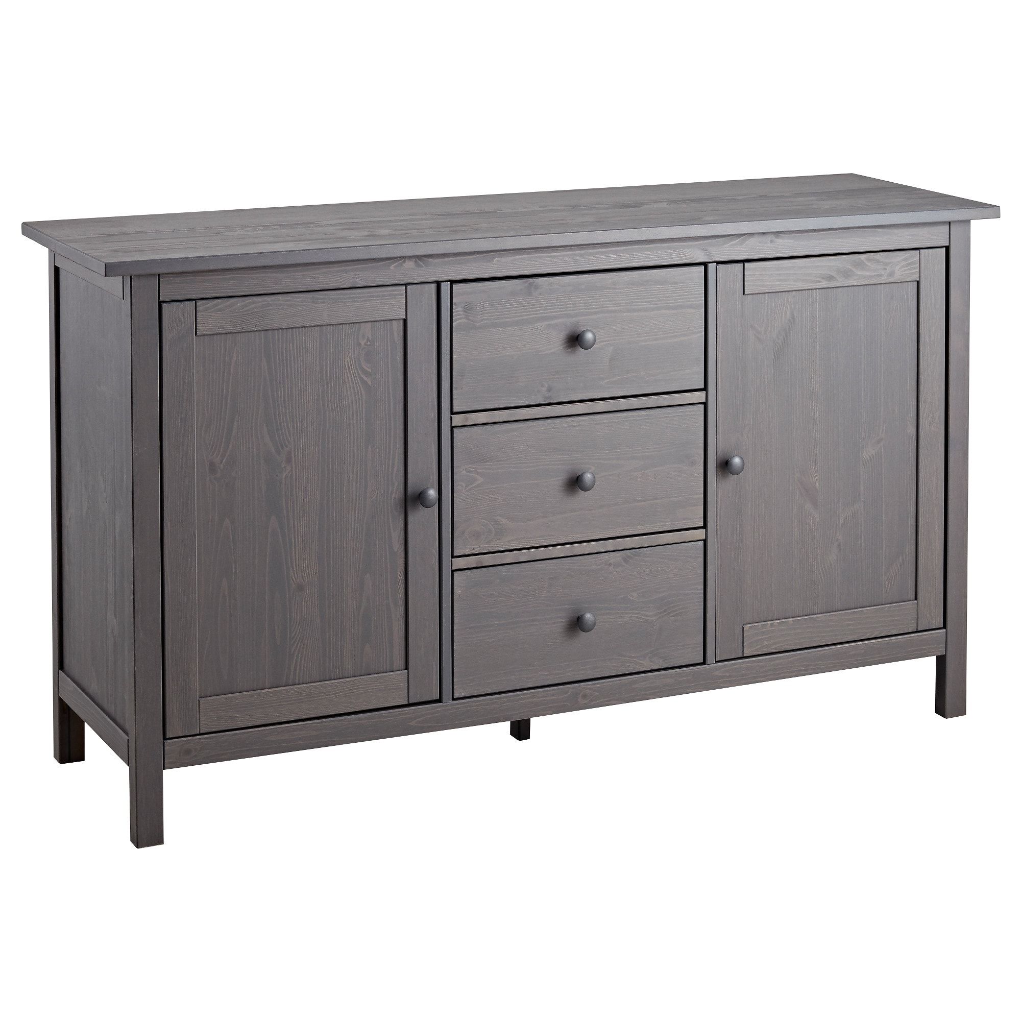 Hemnes Sideboard, Dark Gray Stained Throughout North York Sideboards (Gallery 15 of 20)