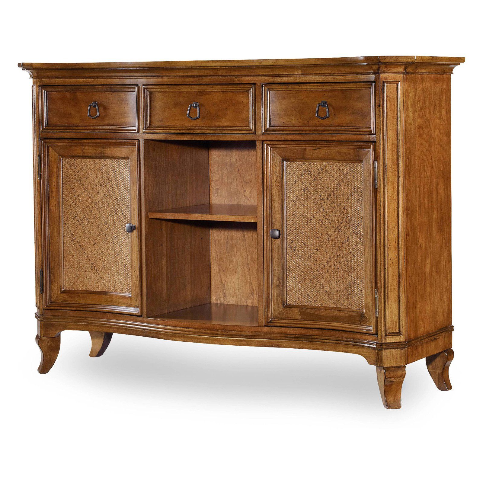 Hooker Furniture Windward 3 Drawer Buffet | Hayneedle Intended For Thatcher Sideboards (Gallery 11 of 20)