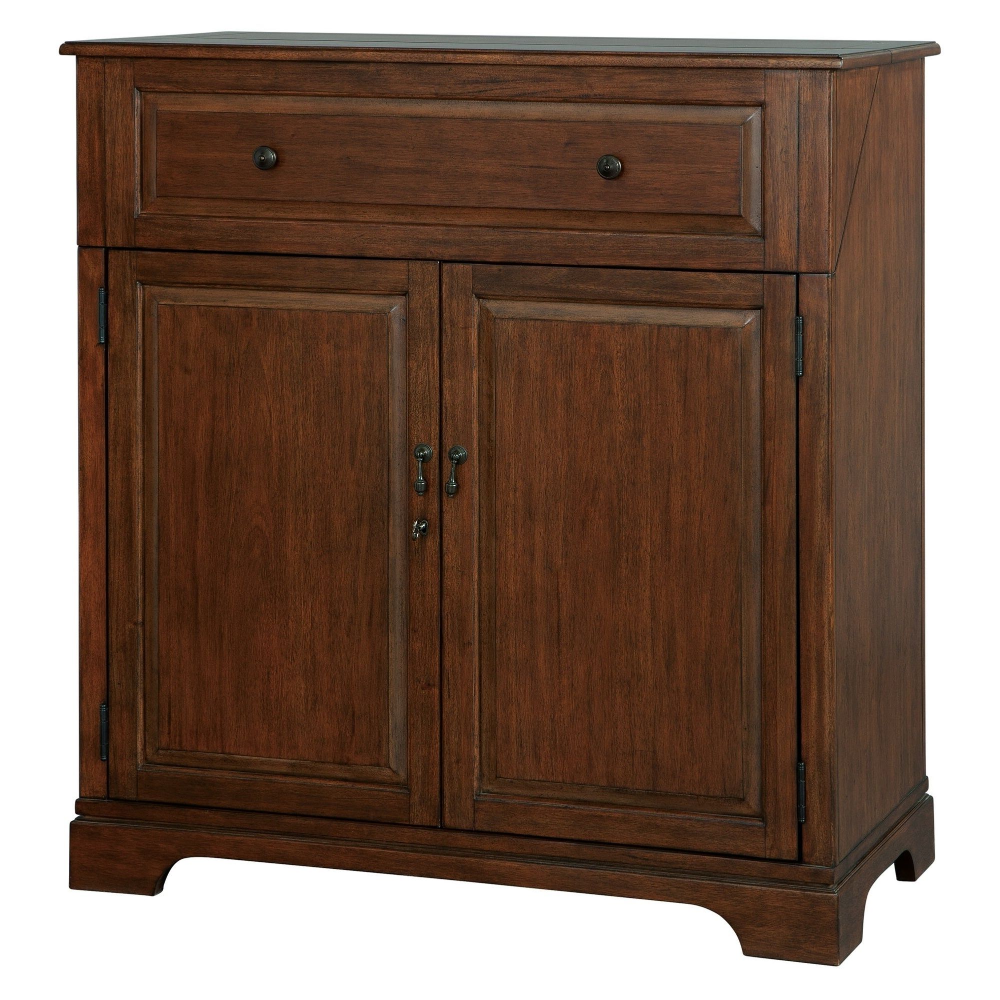 Howard Miller Good Cheer Contemporary, Sleek, Transitional Style, Foyer  Liquor Or Wine Cabinet, Sideboard, Or Media Cabinet Regarding Upper Stanton Sideboards (View 11 of 20)
