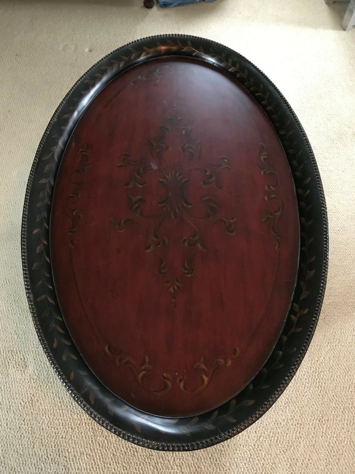 Kadine Coffee Tableastoria Grand  Traditional Red & Black Oval Tray  Style Intended For Wattisham Sideboards (Gallery 8 of 20)