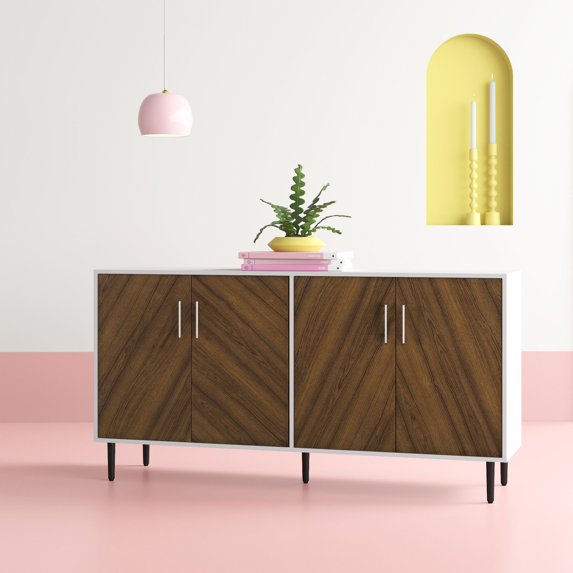 Keiko Modern Bookmatch Sideboard Inside Dovray Sideboards (Gallery 8 of 20)